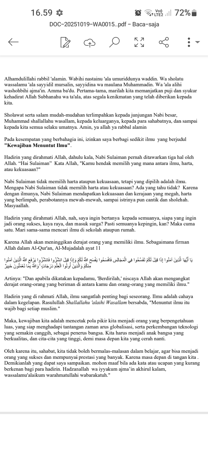 kewajiban menuntut ilmu